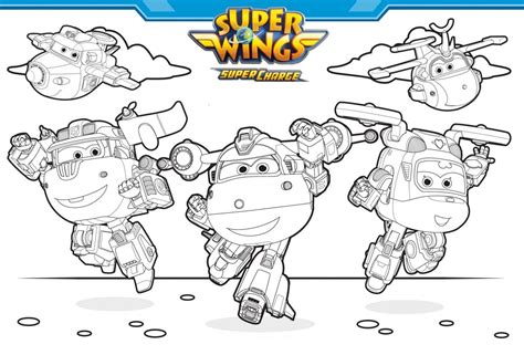 super wings coloring page