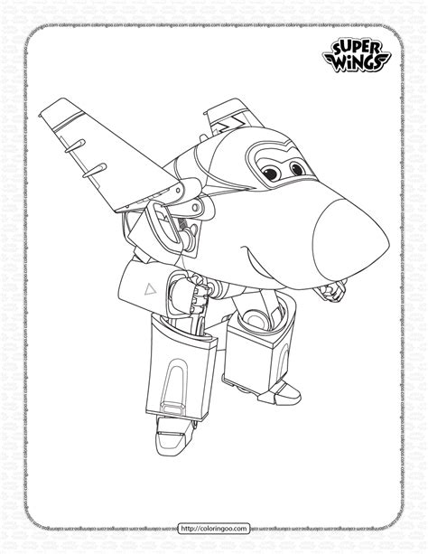 super wings coloring pages pdf