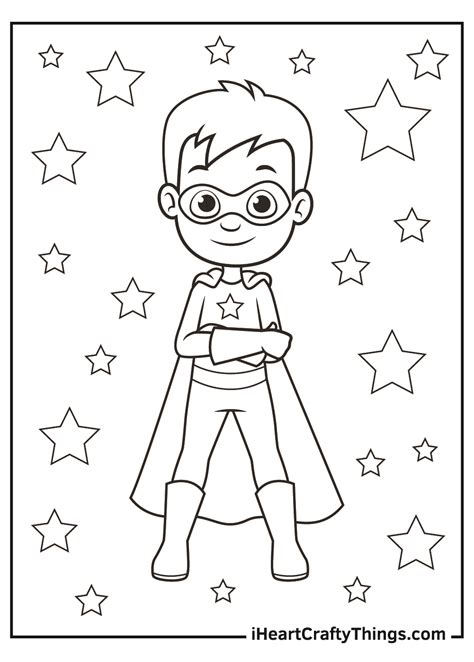 superhero coloring pages easy