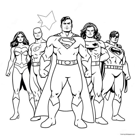 superhero colouring