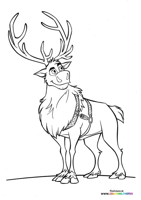 sven frozen coloring pages