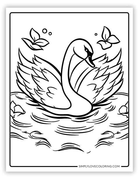 swan coloring pages