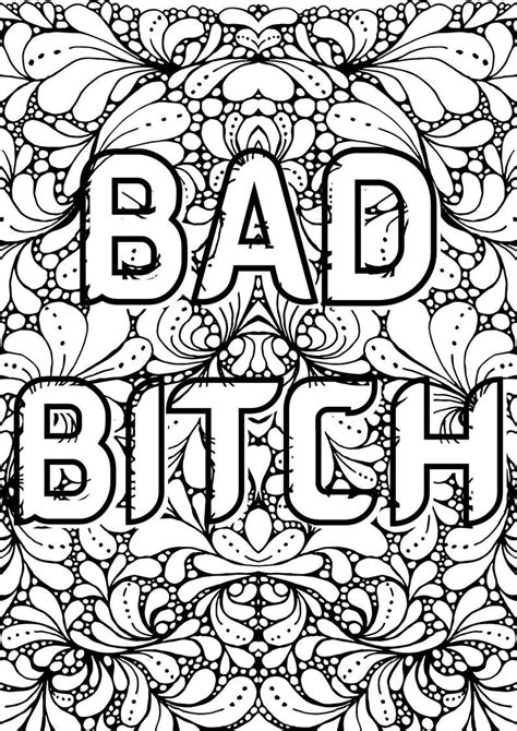 swear word colouring pages