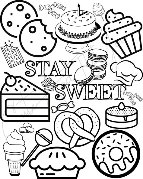 sweet treats coloring pages