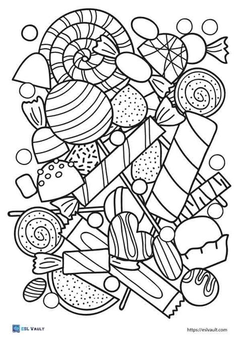 sweets coloring pages