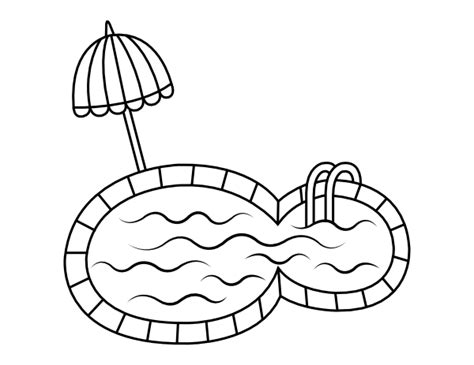 swimming pool coloring pages