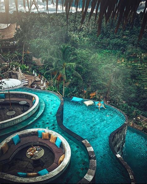 Swimming pool in Jungle Indonesia