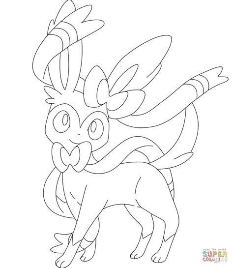 sylveon coloring page