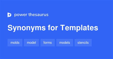 Synonyms Of Templates