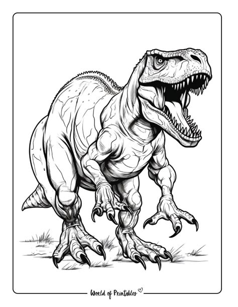 t rex colouring