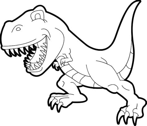 t rex colouring page