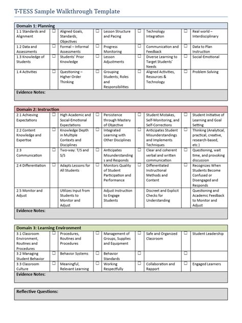 T Tess Walkthrough Template