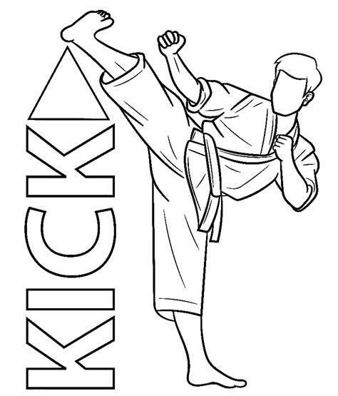 taekwondo coloring pages