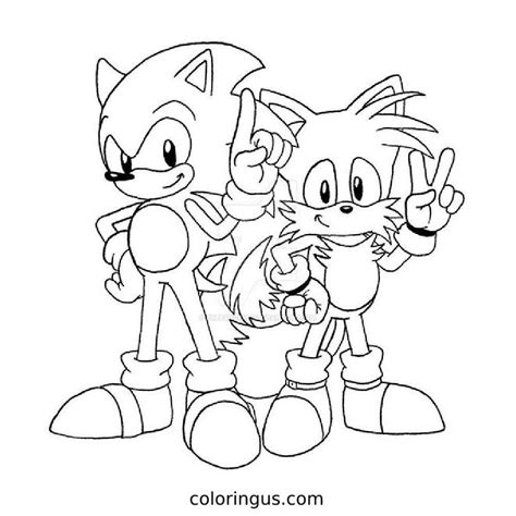 tails and knuckles coloring pages