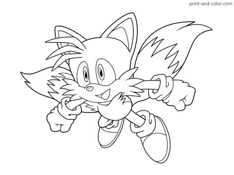 tails sonic the hedgehog coloring pages