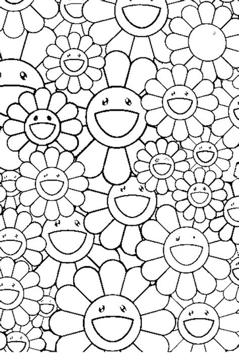 takashi murakami coloring pages