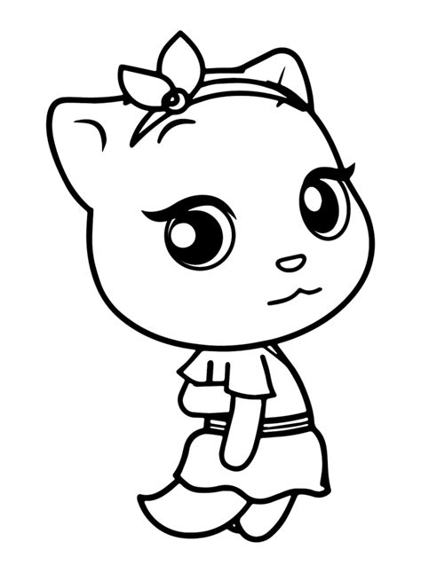 talking angela coloring pages