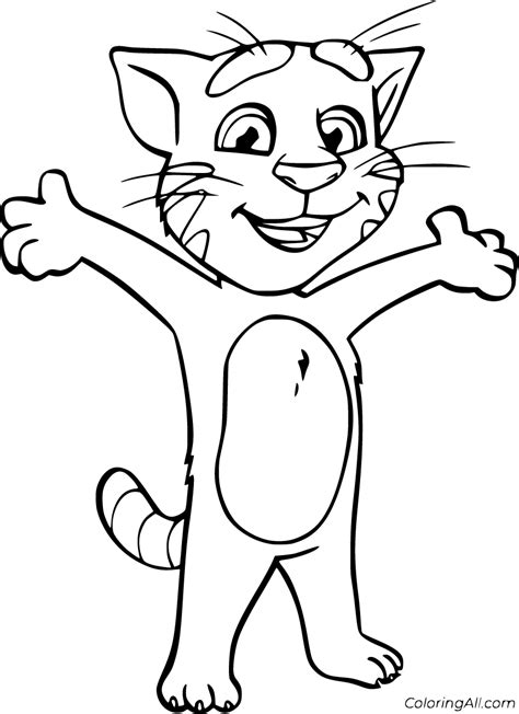 talking tom coloring pages printable