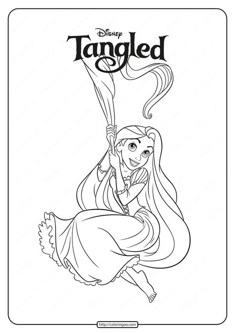 tangled coloring pages pdf