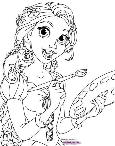 tangled colouring pages