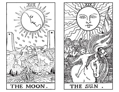 tarot card coloring pages