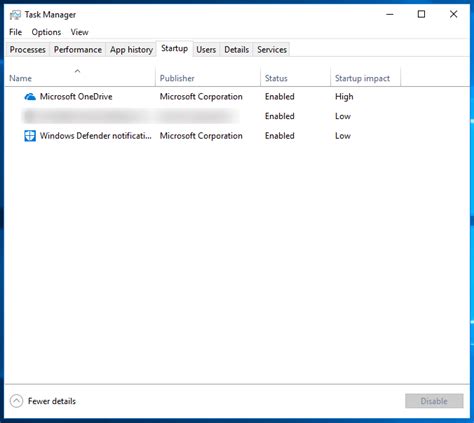 task manager startup
