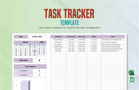Task Tracker Excel Template Free