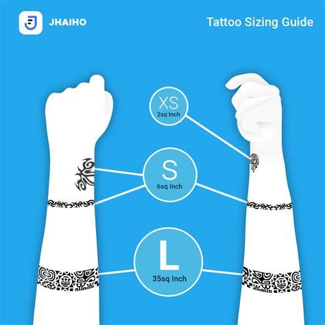 Tattoo Sizing Chart