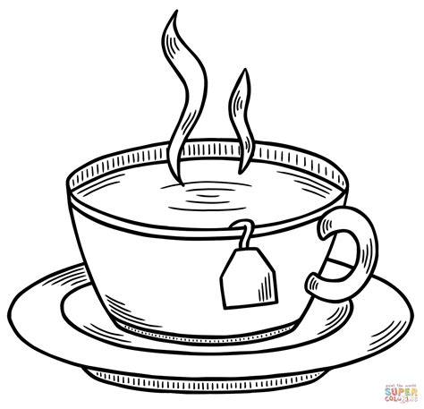 tea coloring pages