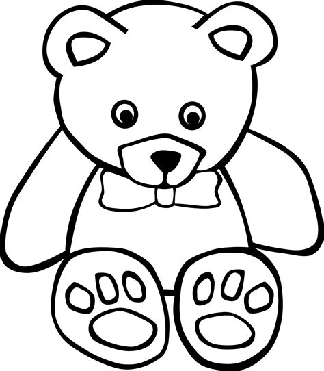 teddy bear pictures to print and colour