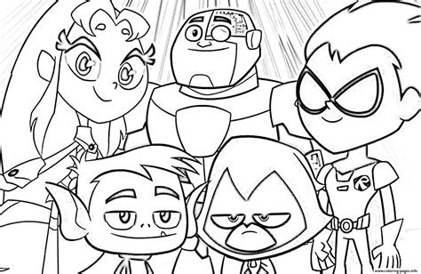 teen titans go coloring pages