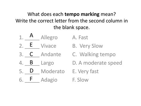 Tempo Andante