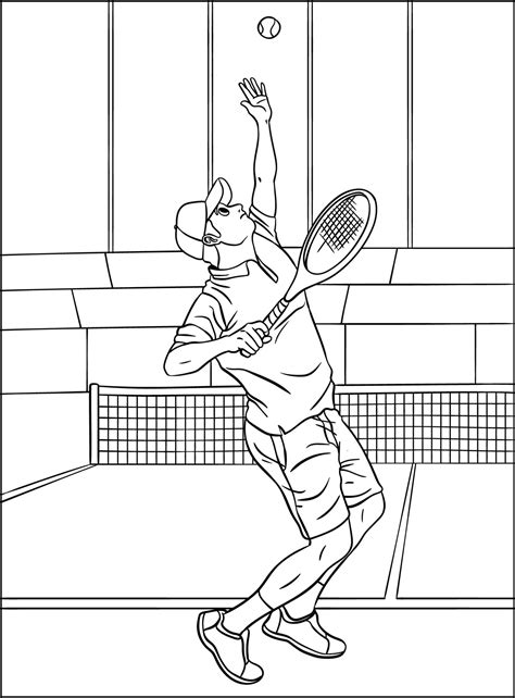 tennis coloring pages