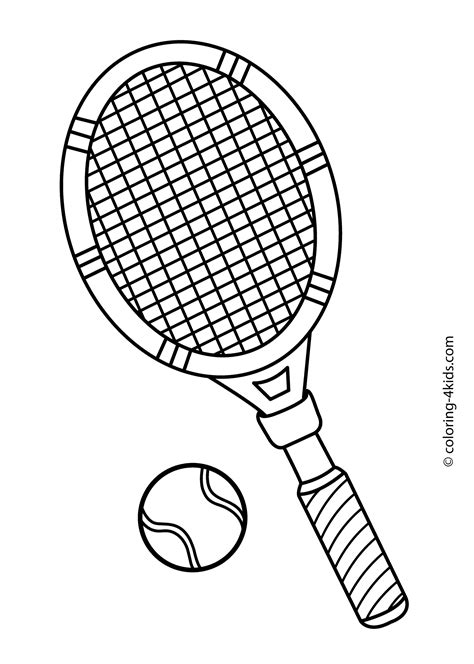 tennis pictures to colour