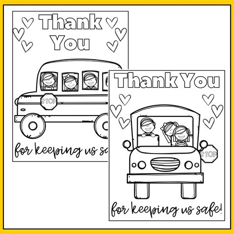 thank you bus driver coloring pages