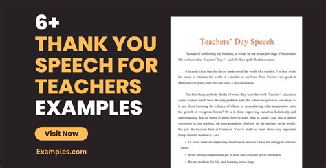 thanking speech for teachers from students