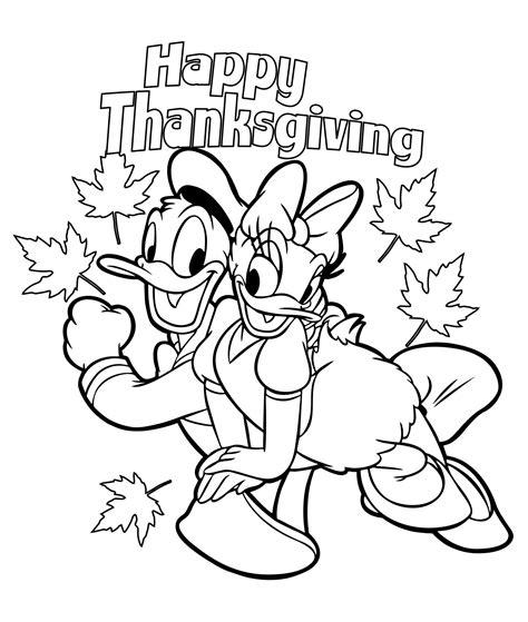 thanksgiving coloring pages disney