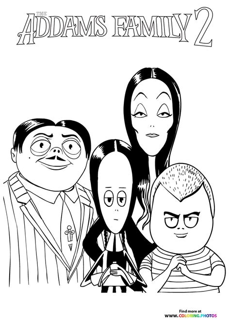 the addams family coloring pages