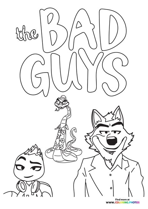 the bad guys movie coloring pages