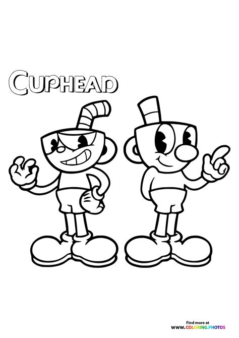 the cuphead show coloring pages