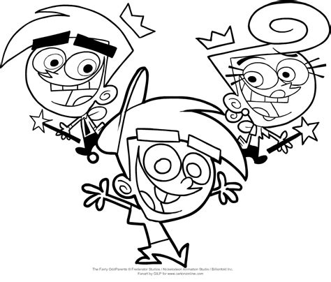 the fairly oddparents coloring pages