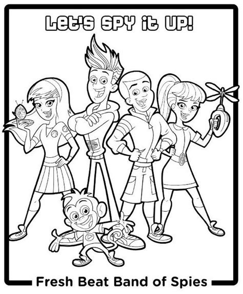 the fresh beat band coloring pages