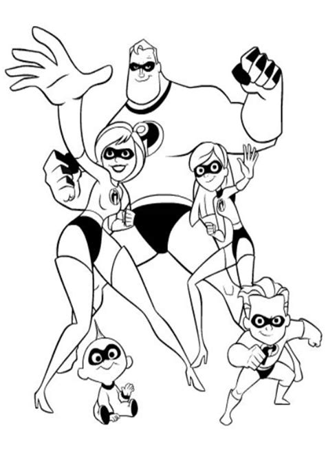 the incredibles coloring pages