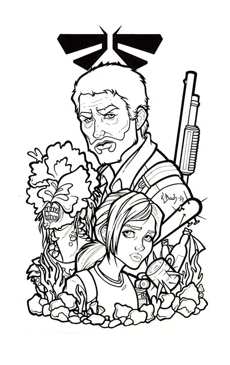 the last of us coloring pages