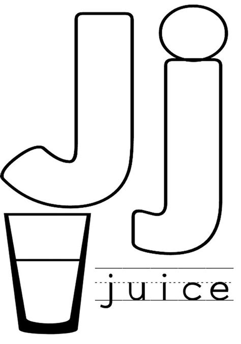the letter j coloring pages