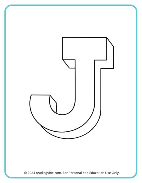 the letter j coloring pages