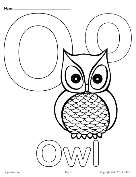 the letter o coloring pages