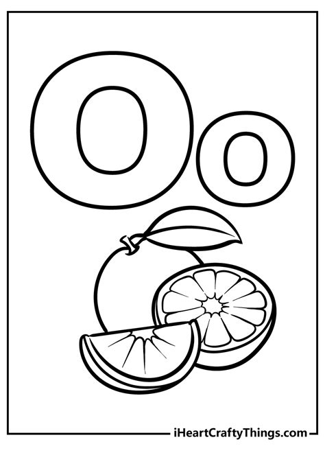 the letter o coloring pages