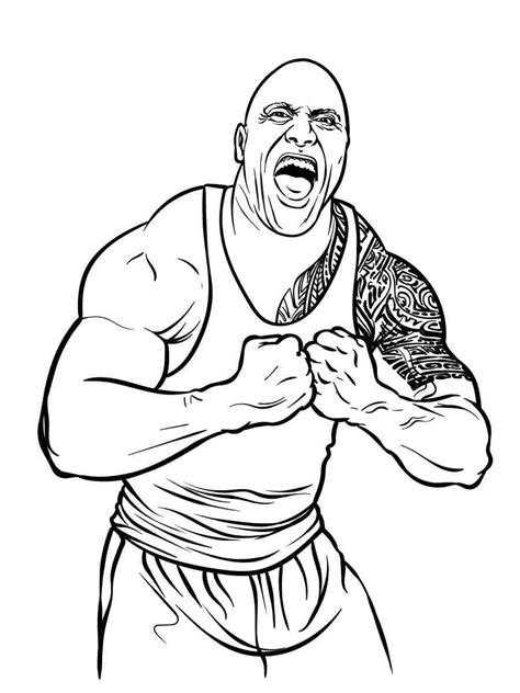 the rock coloring pages