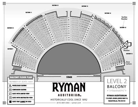 The Ryman Auditorium Seating Chart